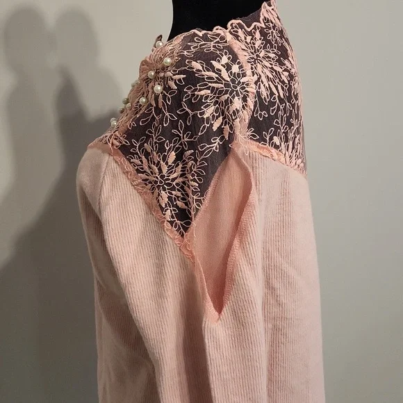 Nora Cora ladies lace & pearl sweater - Picture 6 of 10